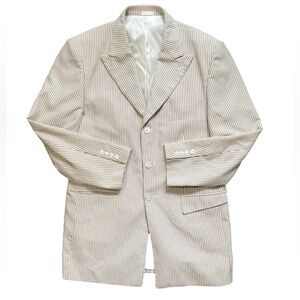 Falcone Superlative Men's Italian Seersucker Blazer Sports Coat Size 40R